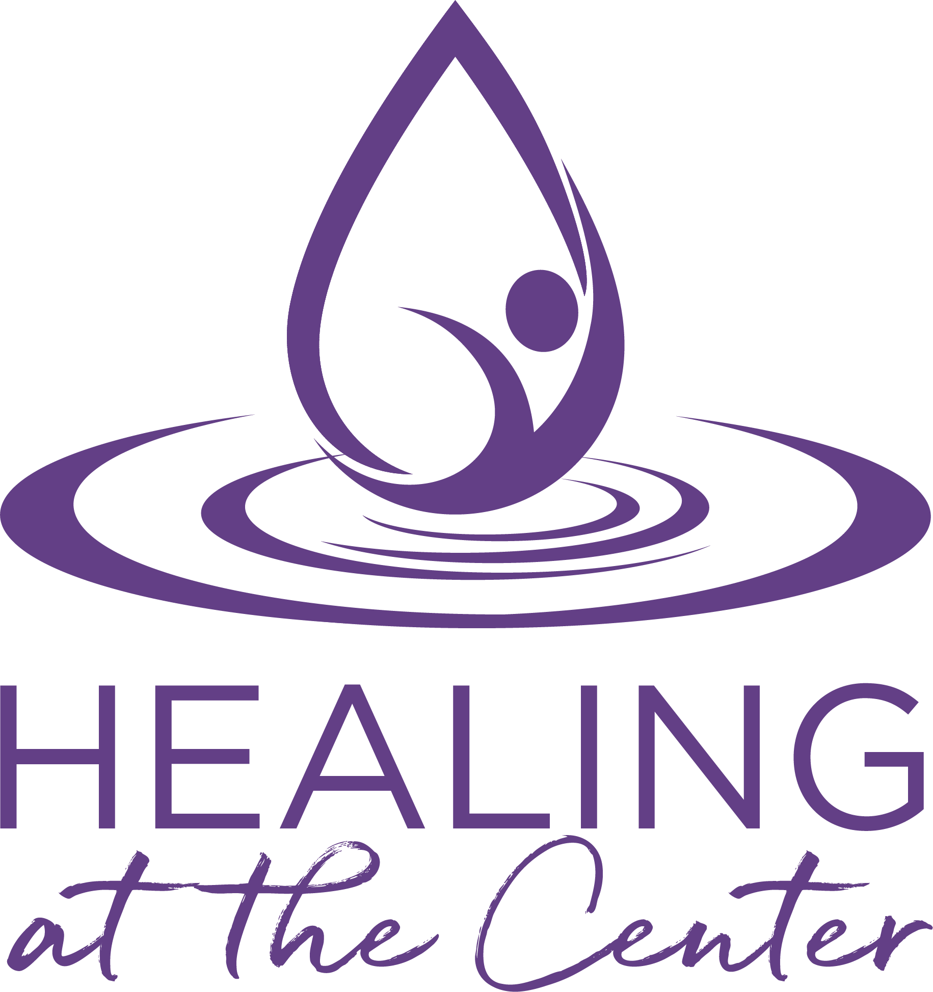 Healing at the Center Logo Solid Purple